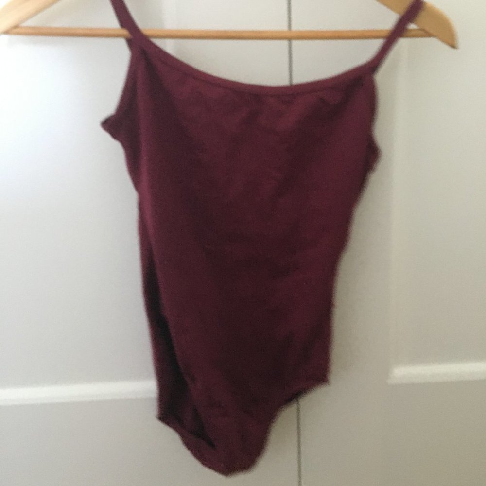 Burgundy Camisole Motionwear Leotard